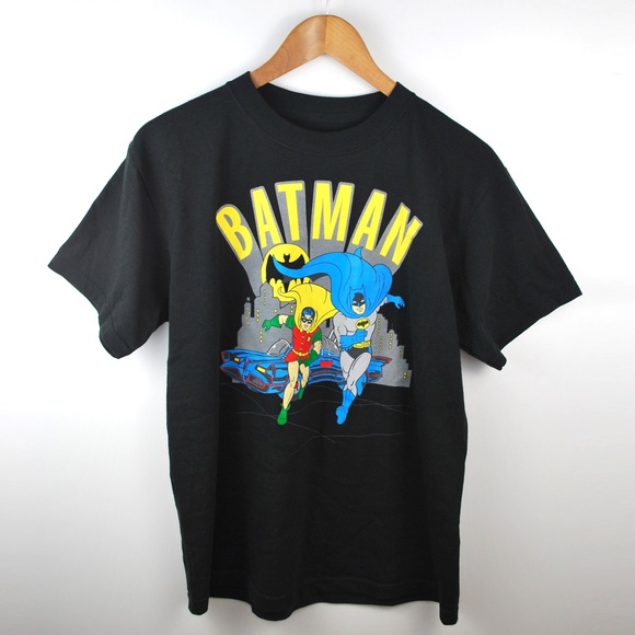 Batman Tops - Batman & Robin Retro Comic Graphic T-Shirt